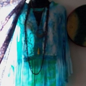 Hand dyed vintage blouse